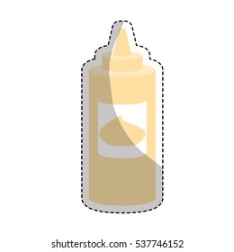 Mayonnaise sauce bottle icon over white background. colorful design. vector illustration