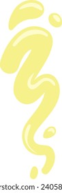 Mayonnaise Sauce Line Vector Illustration
