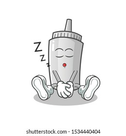 mayonnaise sleep mascot vector cartoon illustration