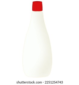 Mayonnaise Squeeze Bottle, Plastic bottle with Mayonnaise vector illustration image.