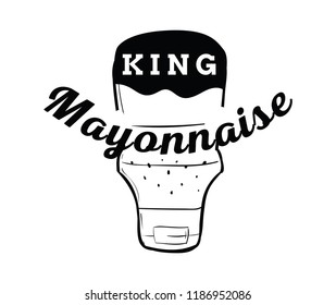 Mayonnaise typography. Logo design. Usable for sauce or cream products.