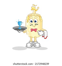 the mayonnaise waiter cartoon. cartoon mascot vector