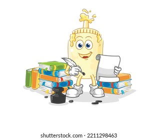 the mayonnaise writer vector. cartoon character