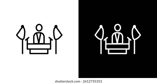 Mayor icon set. Black illustration isolated for graphic and web design