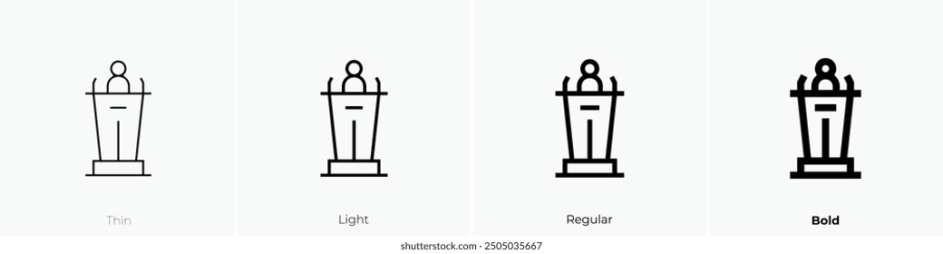 mayor icon. Thin, Light Regular And Bold style design isolated on white background