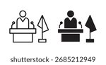 Mayor icon vector sign symbol