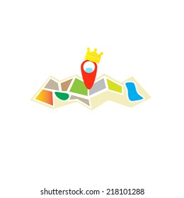 mayor on location map vector