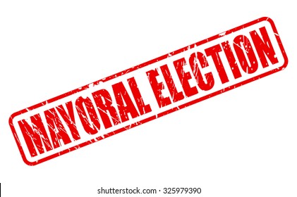 MAYORAL ELECTION red stamp text on white