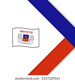 Mayotte Flag Abstract Background Design Template. Mayotte Independence Day Banner Social Media Post. Mayotte Cartoon