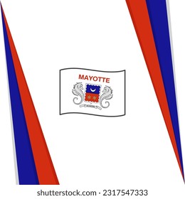 Mayotte Flag Abstract Background Design Template. Mayotte Independence Day Banner Social Media Post. Mayotte Flag