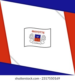 Mayotte Flag Abstract Background Design Template. Mayotte Independence Day Banner Social Media Post. Mayotte Independence Day