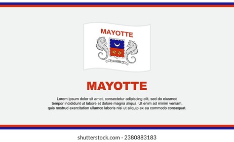 Mayotte Flag Abstract Background Design Template. Mayotte Independence Day Banner Social Media Vector Illustration. Mayotte Design