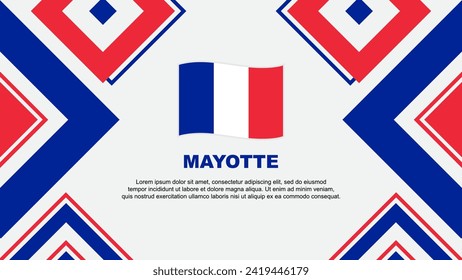Mayotte Flag Abstract Background Design Template. Mayotte Independence Day Banner Wallpaper Vector Illustration. Independence Day