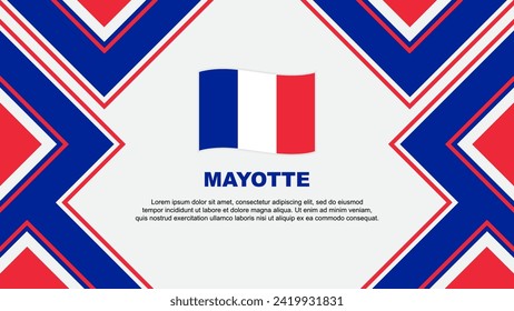Mayotte Flag Abstract Background Design Template. Mayotte Independence Day Banner Wallpaper Vector Illustration. Vector