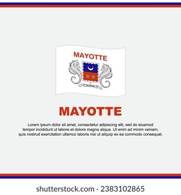 Mayotte Flag Background Design Template. Mayotte Independence Day Banner Social Media Post. Mayotte Design