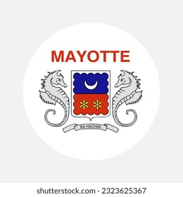 Mayotte flag simple illustration for independence day or election