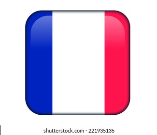Mayotte - France glossy rectangle button