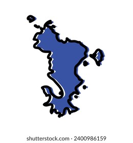 Mayotte island of Comoron map design