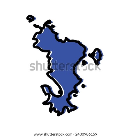 Mayotte island of Comoron map design