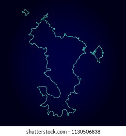 Mayotte Map Blue Glitter Outline Sparkling Stock Vector Royalty Free Mayotte Map Blue Glitter Outline Sparkling Stock Vector Royalty Free