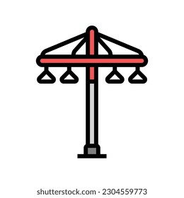 mayypole spinner park kid play color icon vector. mayypole spinner park kid play sign. isolated symbol illustration