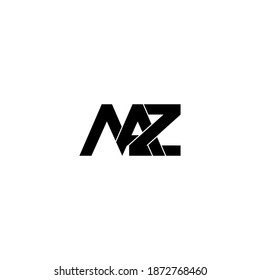 diseño original del logotipo de monograma de la letra maz