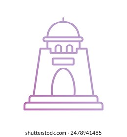 Mazar e Quaid-Symbol mit weißem Hintergrund Vektorgrafik Stock Illustration
