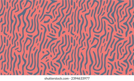 Maze abstract organic texture. Zebra ornament. Handcrafted colorful painting. Seamless pattern. Vector animal print.