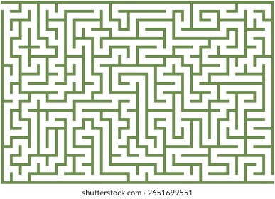 Maze activity sheet for brain games and educational activity books. Ideal for printable worksheets and cognitive skill development.