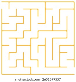 Maze activity sheet for brain games and educational activity books. Ideal for printable worksheets and cognitive skill development.