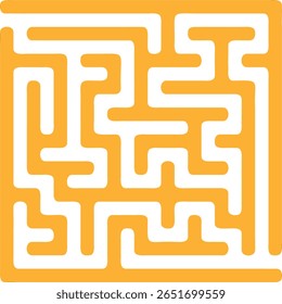 Maze activity sheet for brain games and educational activity books. Ideal for printable worksheets and cognitive skill development.