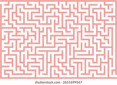 Maze activity sheet for brain games and educational activity books. Ideal for printable worksheets and cognitive skill development.