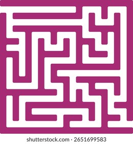 Maze activity sheet for brain games and educational activity books. Ideal for printable worksheets and cognitive skill development.