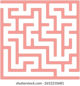 Maze activity sheet for brain games and educational activity books. Ideal for printable worksheets and cognitive skill development.
