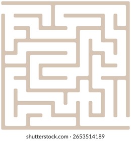 Labyrinth-Aktivitätsblatt für Gehirnspiele und Lehrbücher. Ideal für druckbare Arbeitsblätter und kognitive Kompetenzentwicklung.