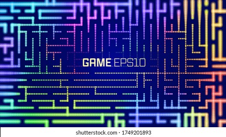 Maze background. Isolated background. Vector 3d illustration. Education object. Creative vector illustration. Thinking game. Game design.