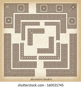 Maze border. Simple to use vector elements.
