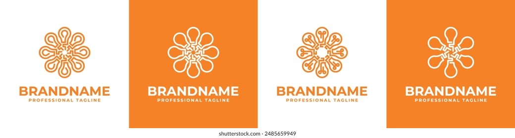 Maze Bulb Logo, Great for Educational and Learning Programs