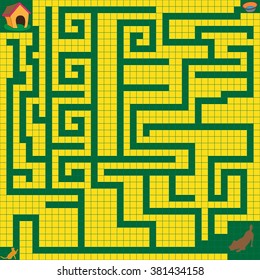 Maze for children.  Game for children. Vector illustration.