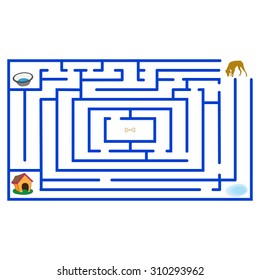 Maze for children. Vector illustration.