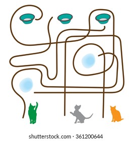 Maze for children. Vector illustration