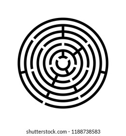Maze circle vector 