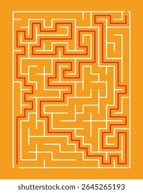 Labyrinth mit buntem Hintergrund - einfach Gehirn Spiel mit Antwort