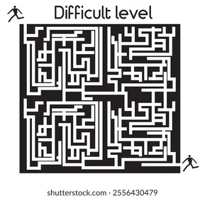 The maze is a complex puzzle. A person solves problems.