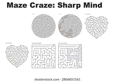 Maze Craze Sharp Mind puzzle games for brain training and fun activities
