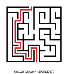 Maze. Education logic game labyrinth for kids. 