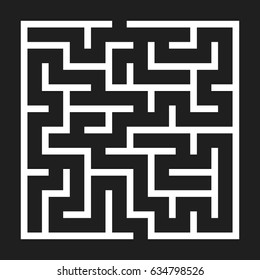 Maze Game background. Labyrinth with Entry and Exit. Vector Illustration.