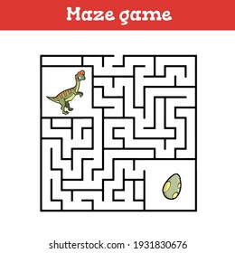 Juego de Maze para niños Hoja de cálculo de dibujos animados Cute Ilustración vectorial