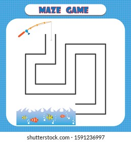 Maze game for children, Education developing worksheet