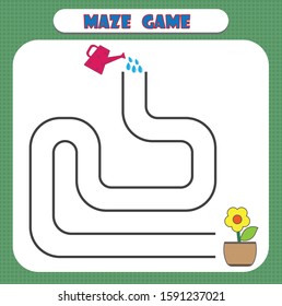 Maze game for children, Education developing worksheet